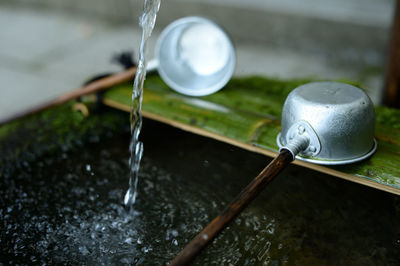 Close-up of flowing water