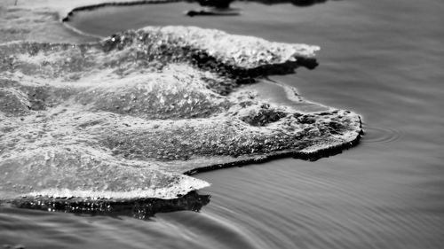 Close-up of wave on shore