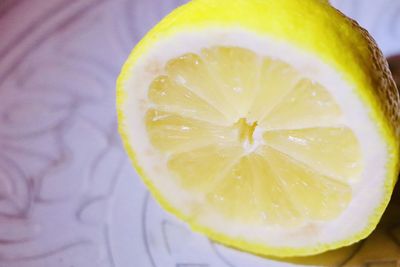 Close-up of lemon slice