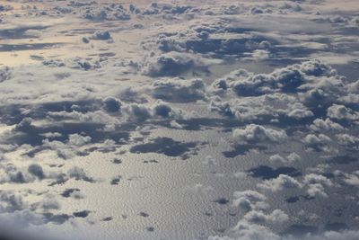 Aerial view of cloudy sky