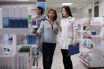 Portrait of doctors standing in laboratory