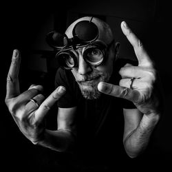 Portrait of man holding ice cream