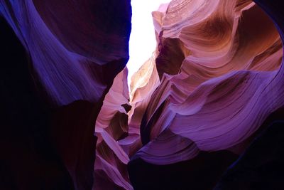 Low angle view of rock formation