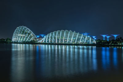 Illuminated city at night