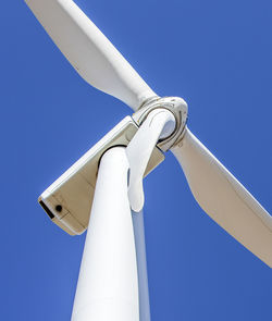 Wind turbine in colorado against blue sky