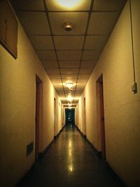 Empty illuminated corridor