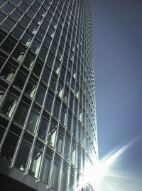 Low angle view of modern building against sky