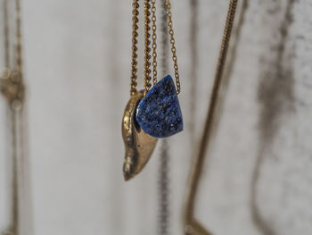 Close-up of necklaces