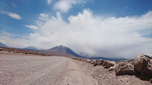 Scenic view of desert against sky