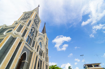 Low angle view of traditional building against sky