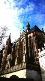 Low angle view of temple against sky