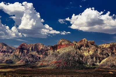 Scenic view of landscape against cloudy sky