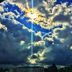 Low angle view of cloudy sky