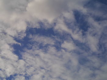 Low angle view of clouds in sky