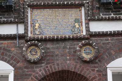 Low angle view of ornate building