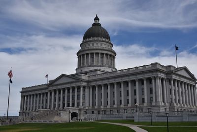 The utah state capital building in salt lake city