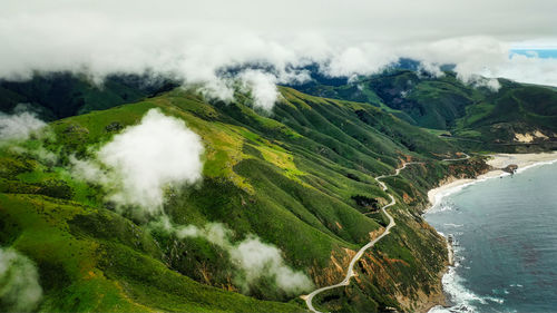 Scenic view of land against sky