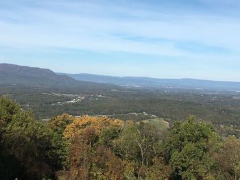 High angle view of landscape against sky