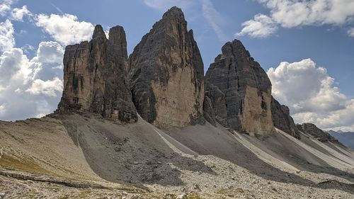 Scenic view of rocky mountains against sky