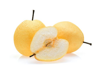 Close-up of apple against white background