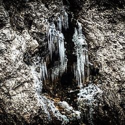 Close-up of water in cave