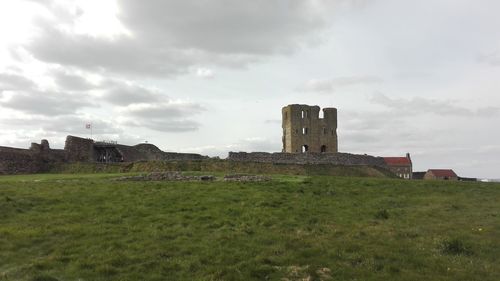 View of fort against cloudy sky