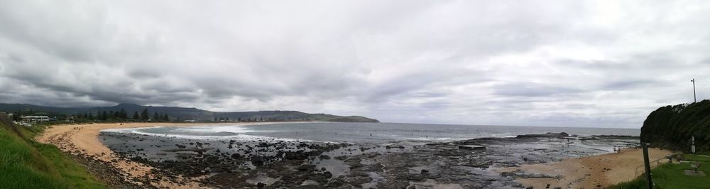 Panoramic view of beach against sky