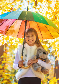 Woman holding umbrella