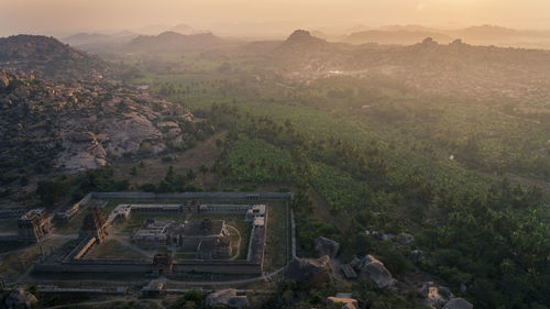 High angle view of a building