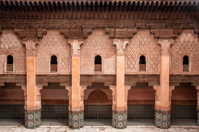 Close-up of old historic building wall