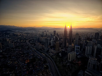 Cityscape at sunset