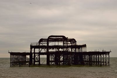 Old pier on sea