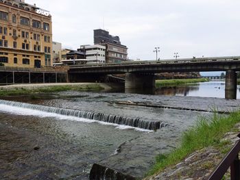 View of bridge over river