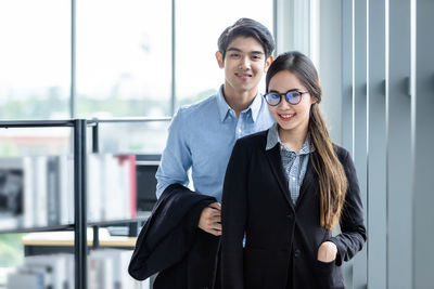 Portrait of a smiling young couple