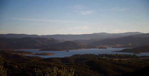 Scenic view of lake against mountains