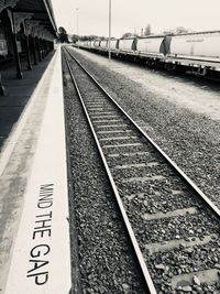 View of railroad station platform