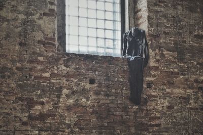 Full frame shot of weathered wall of old building