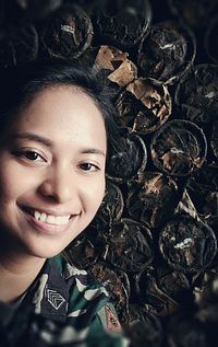 Close-up portrait of young woman