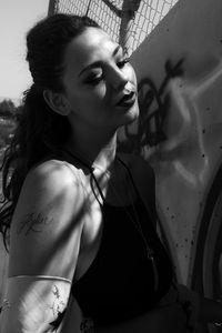 Close-up of young woman