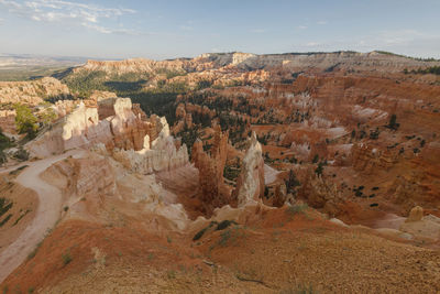 High angle view of rock formations