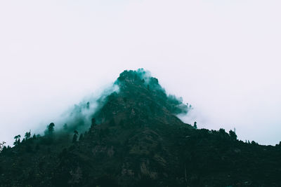 Low angle view of mountain against sky