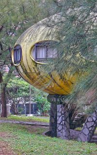 Built structure with trees in background