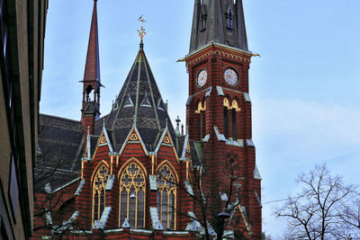 Low angle view of church against sky