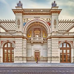 Low angle view of historical building