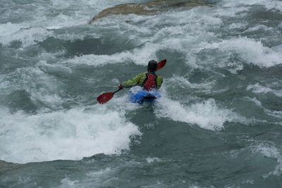 Man surfing in sea