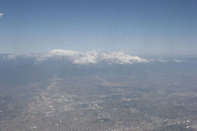 Aerial view of landscape against sky