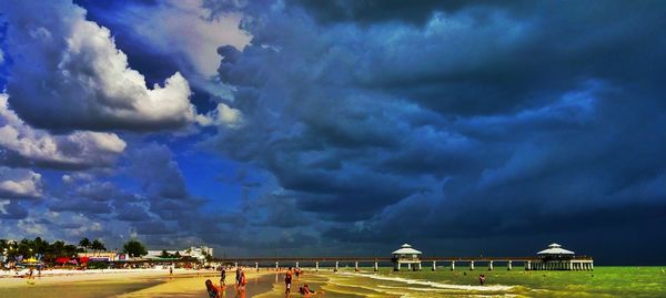 View of landscape against cloudy sky