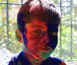 Close-up portrait of a boy
