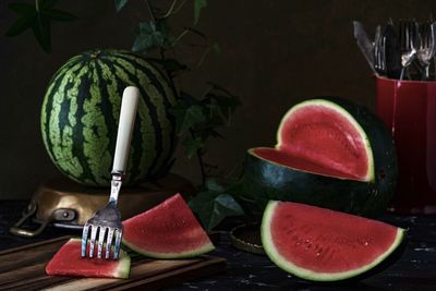 Close-up of fruits on table