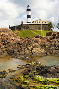 Farol da barra. the biggest postcard of the city of salvador known around the world 